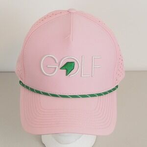1764 Golf Pink Cherry Blossom Performance Embroidered Snap Back Hat